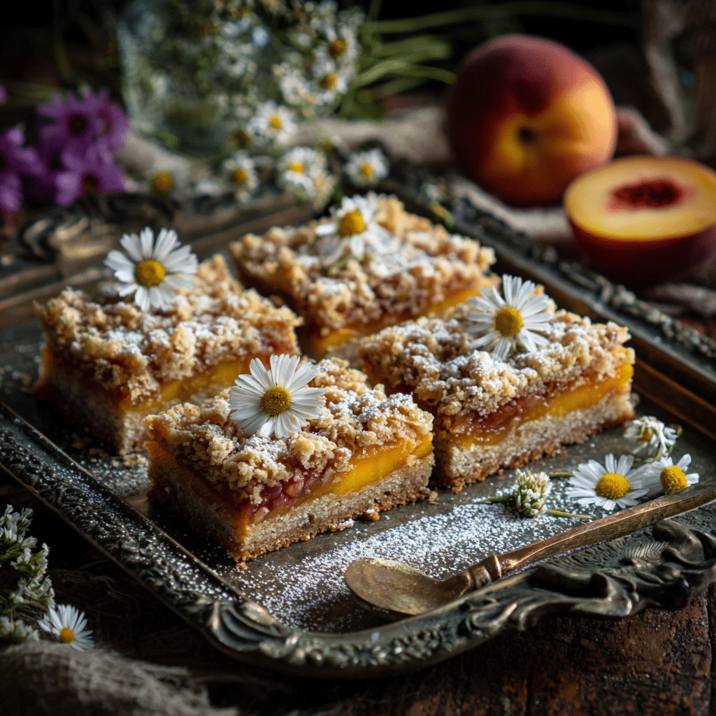 Peach Crumble Bars
