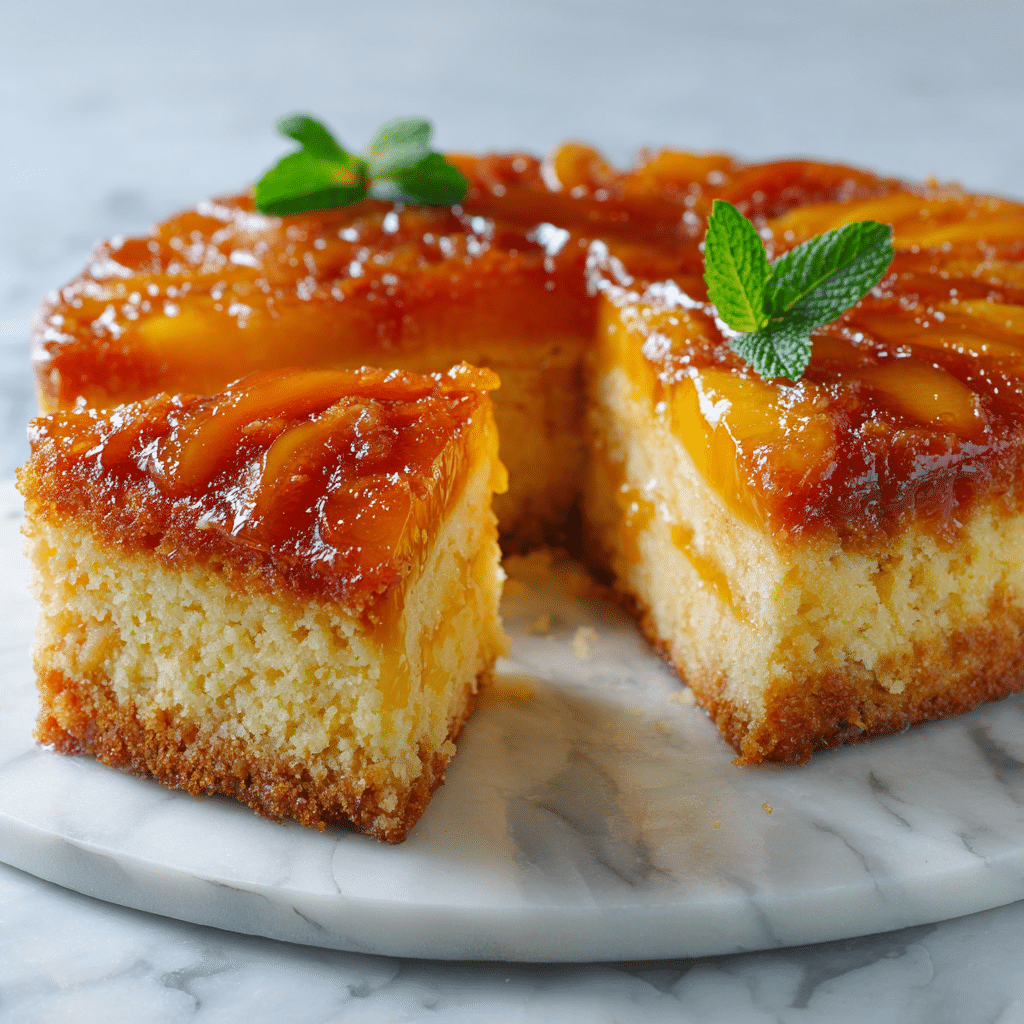 Peach Upside‑Down Cake