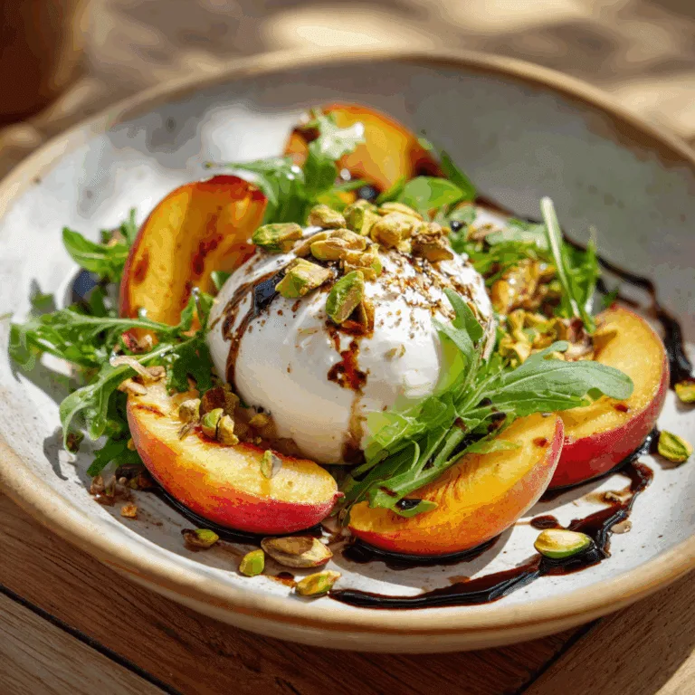 Peach and Burrata Salad