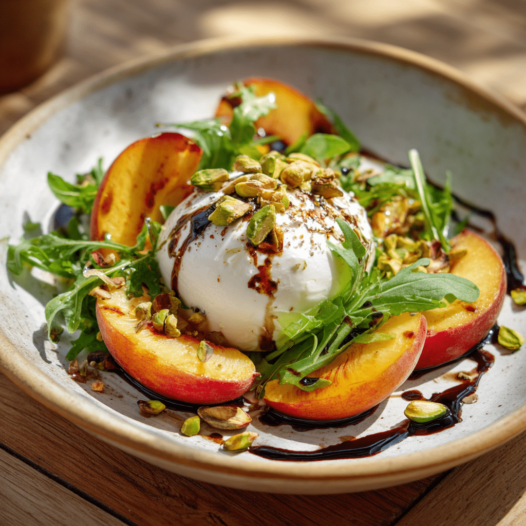 Peach and Burrata Salad