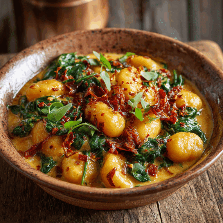 Creamy sun-dried tomato gnocchi