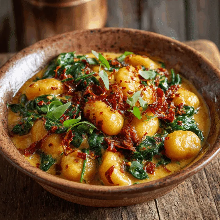 Creamy sun-dried tomato gnocchi