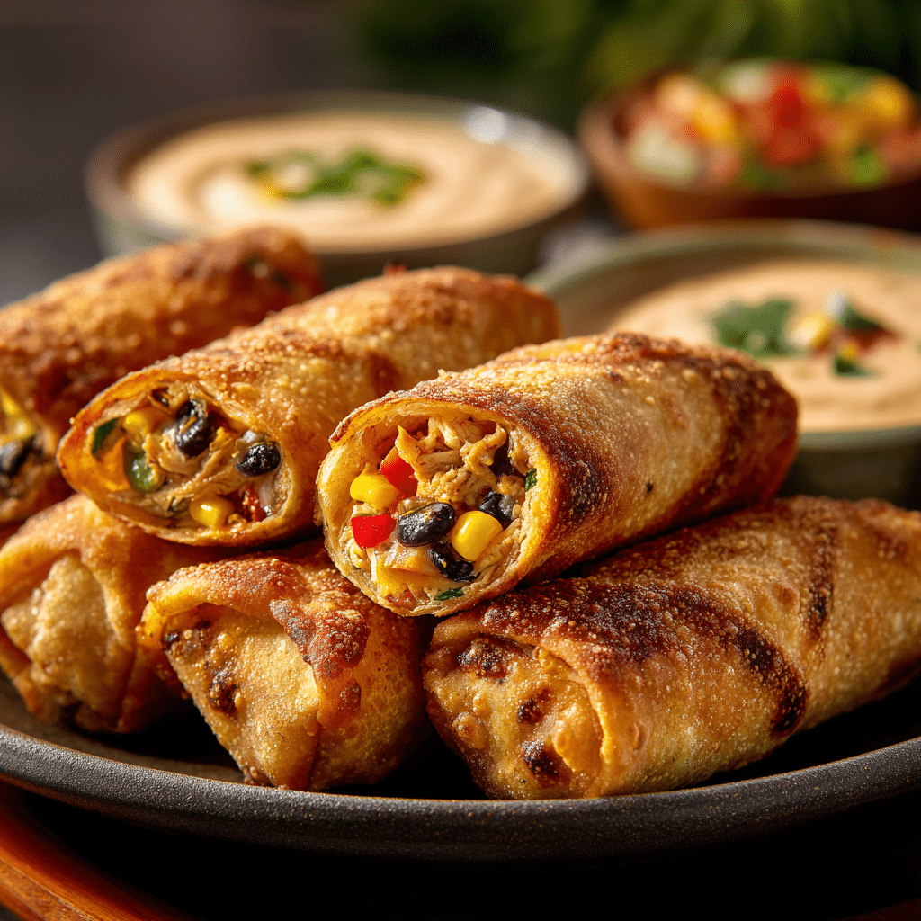 Tex‑Mex Egg Rolls