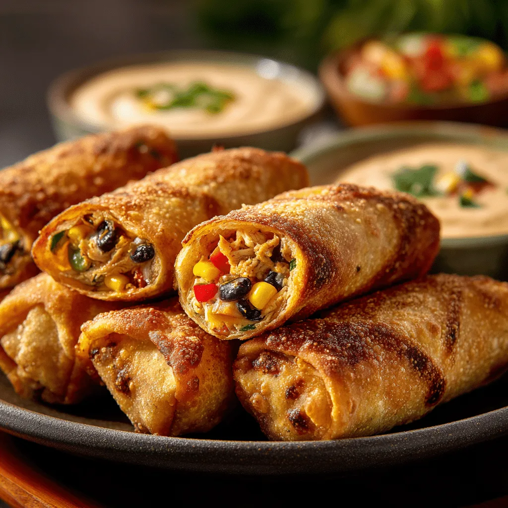 Tex‑Mex Egg Rolls