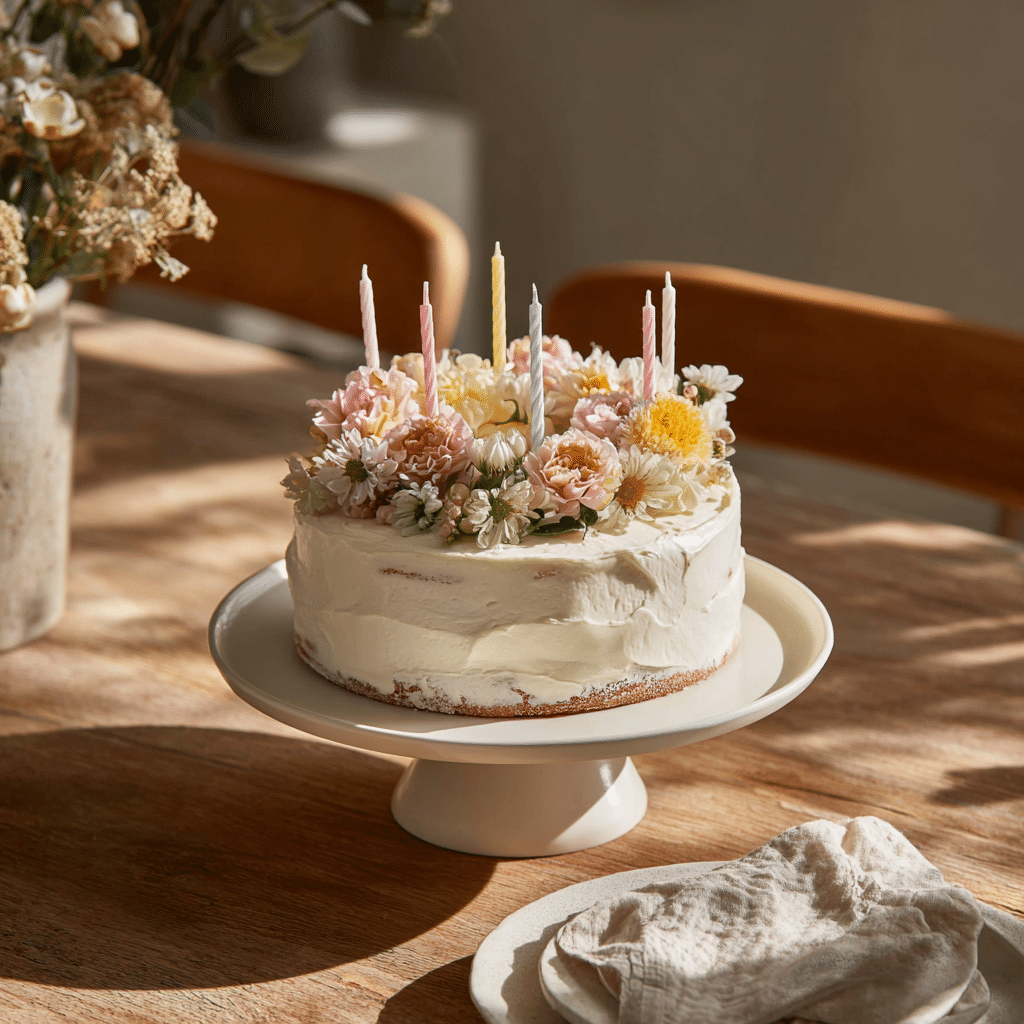 Classic Vanilla Birthday Cake