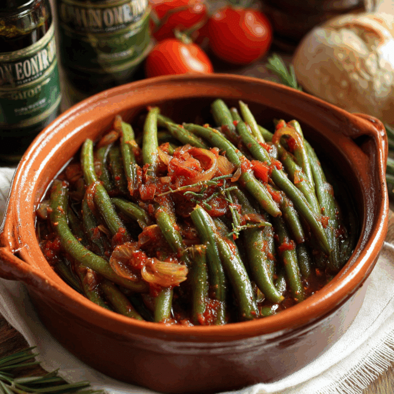 Greek-Style Green Beans (Fasolakia Lathera)