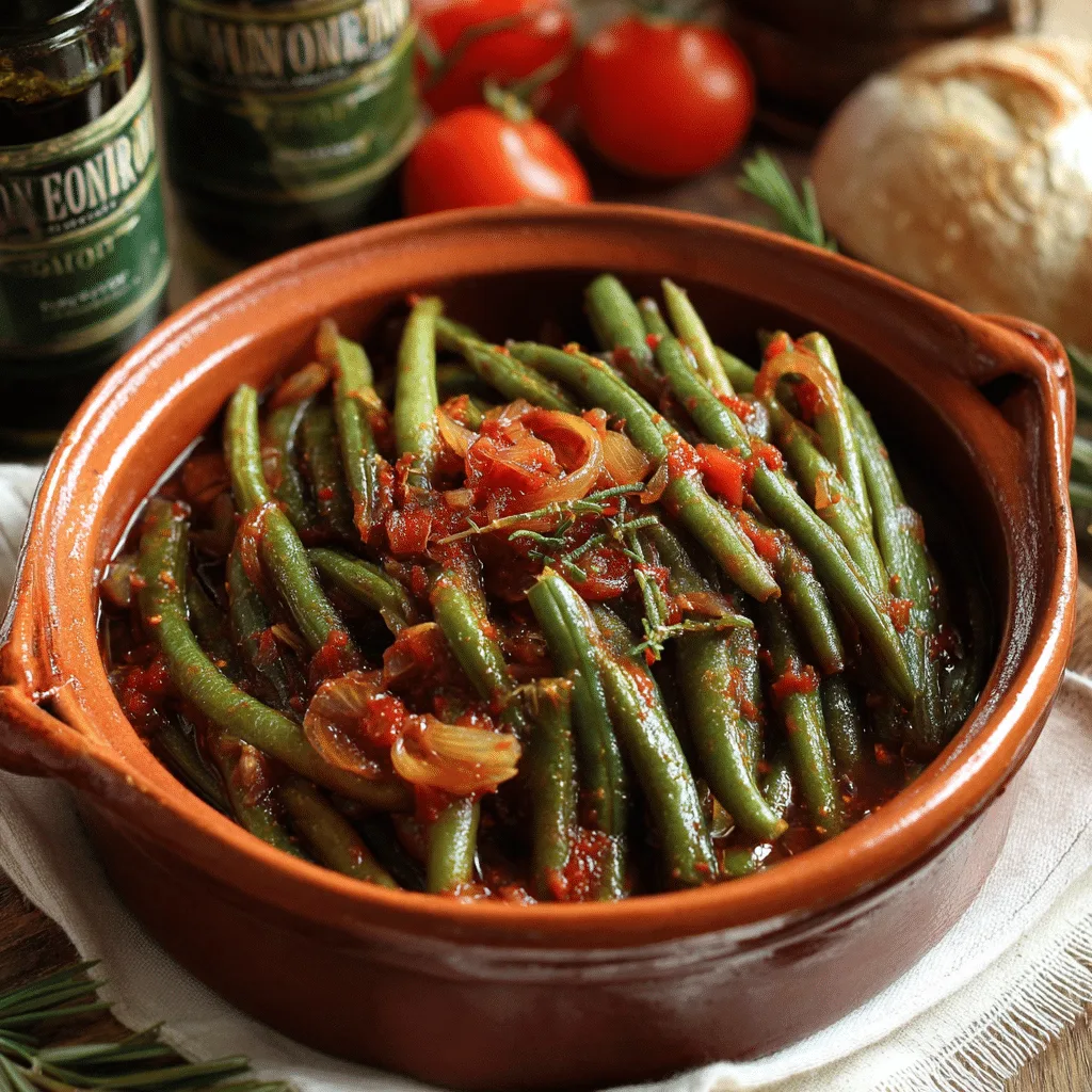 Greek-Style Green Beans (Fasolakia Lathera)