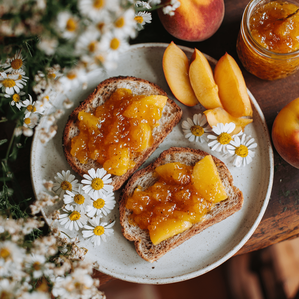 Peach Jam on Toast