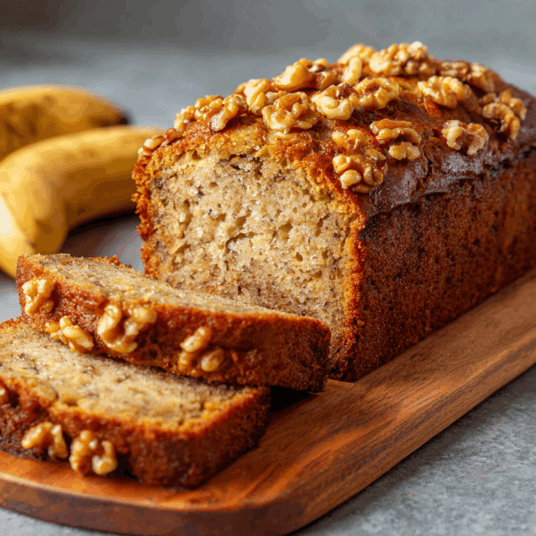 Banana Walnut Loaf Cake