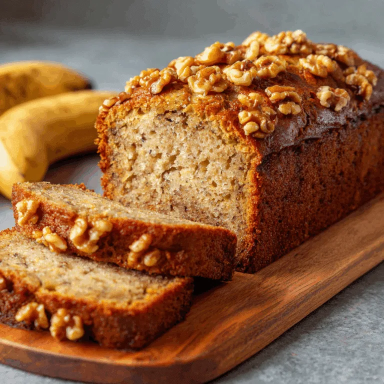 Banana Walnut Loaf Cake