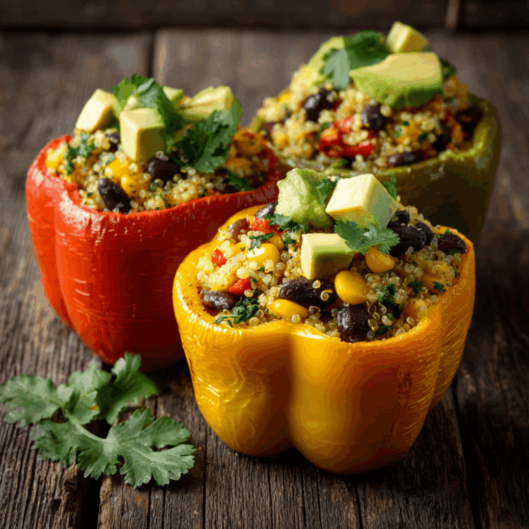 Stuffed Bell Peppers with Quinoa