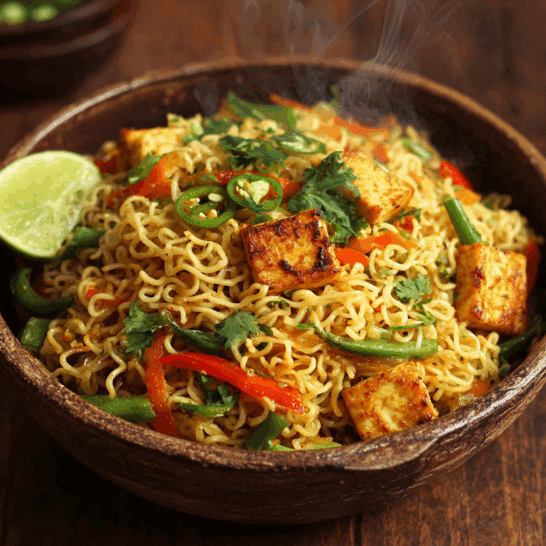 Pan-Fried Maggi with Vegetables & Paneer – Stir-Fried