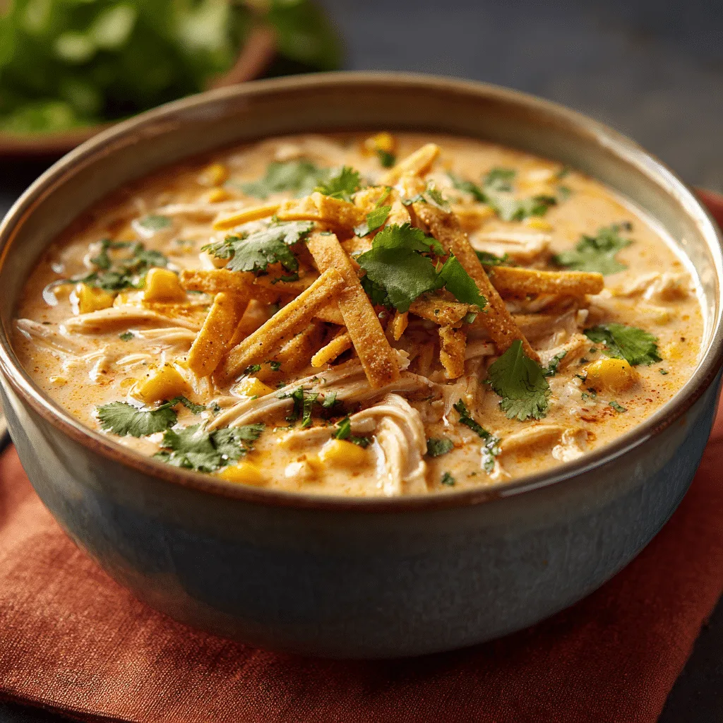 Cheesy Chicken Enchilada Soup