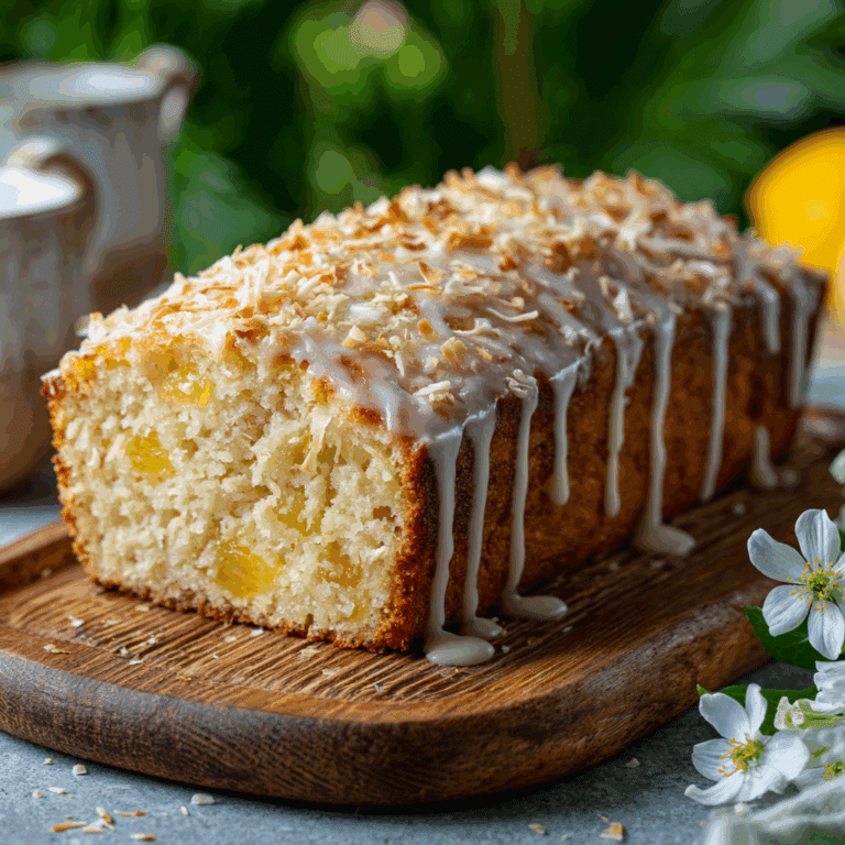 Coconut Pineapple Loaf Cake