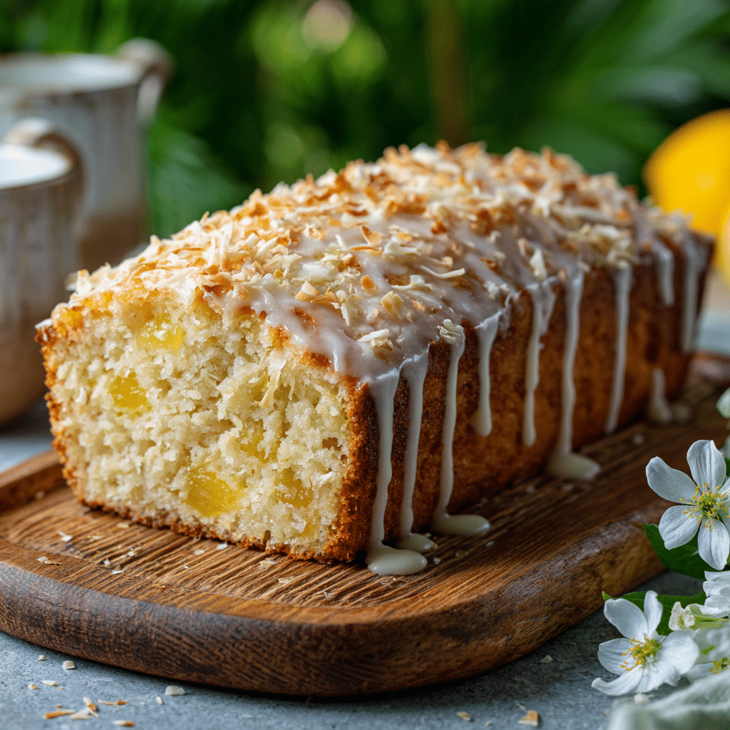 Coconut Pineapple Loaf Cake