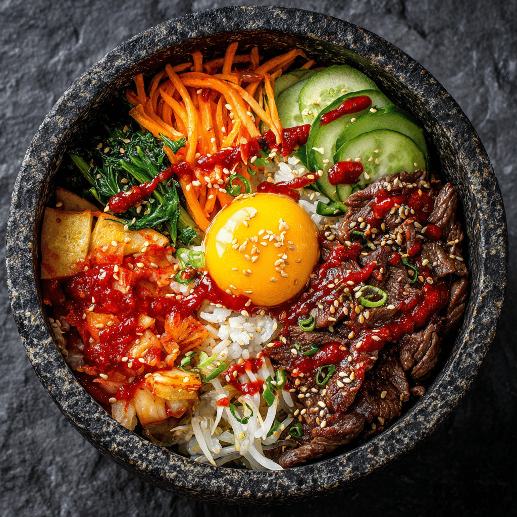 Korean Bibimbap Without Sauces