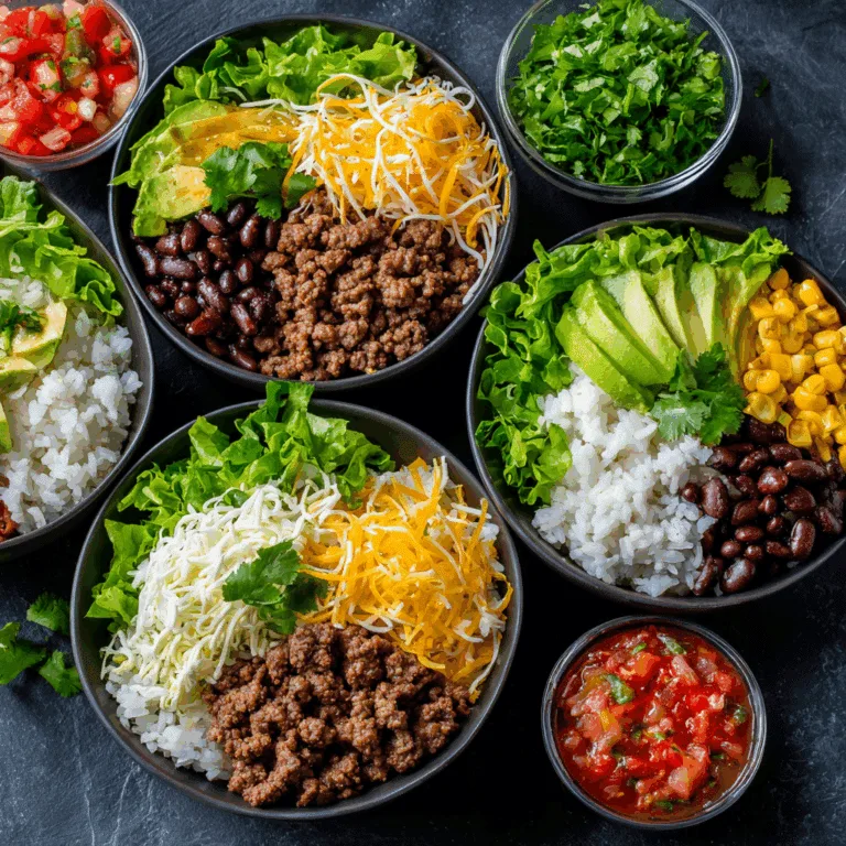 Ground Beef Taco Bowls