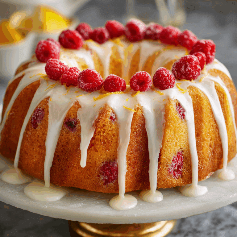 Lemon Raspberry Bundt Cake
