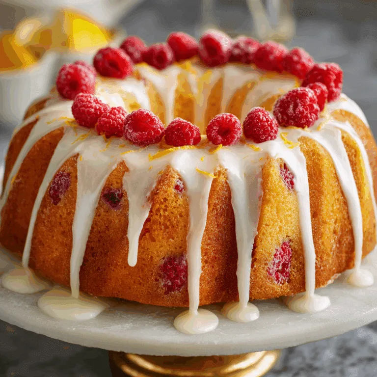 Lemon Raspberry Bundt Cake