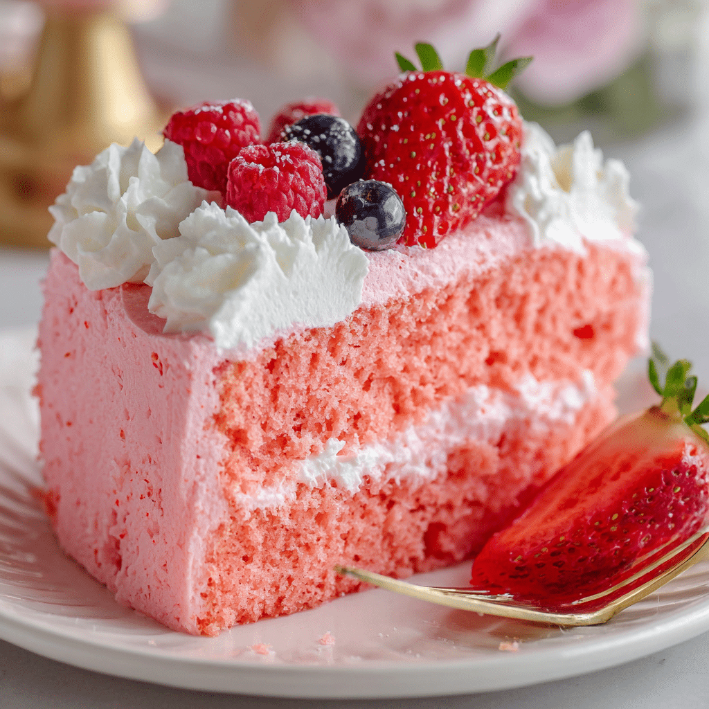 Strawberry Jello Cake