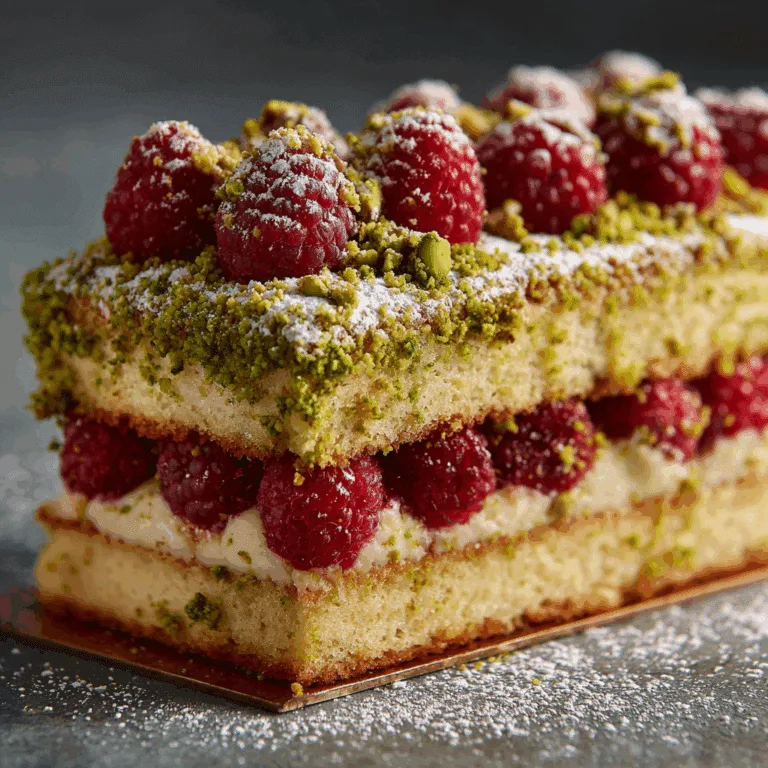 Raspberry Pistachio Cake