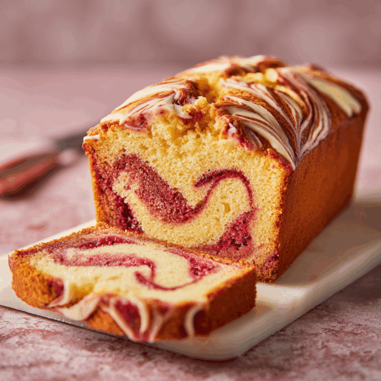 Raspberry Cheesecake Swirl Cake