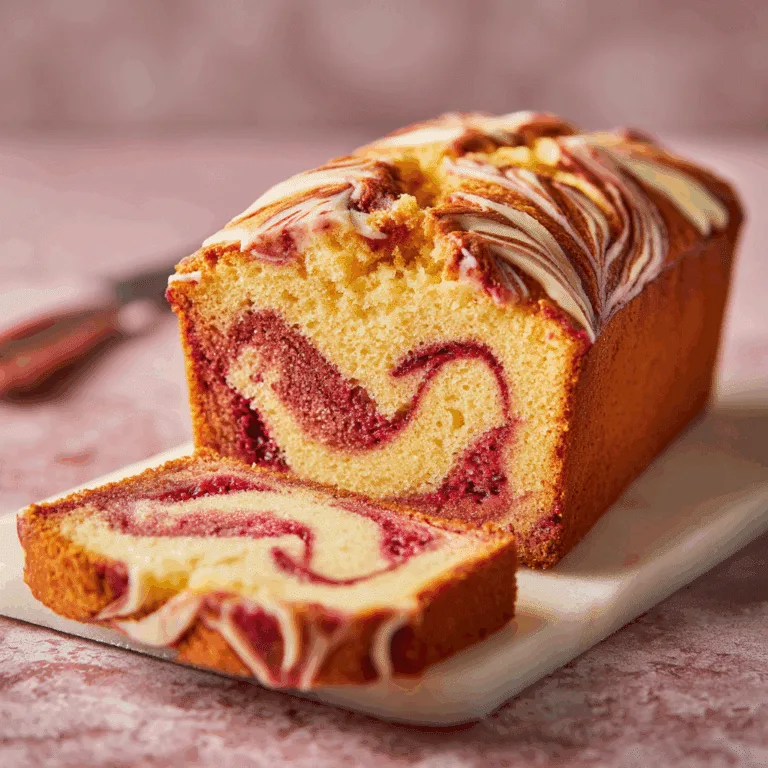 Raspberry Cheesecake Swirl Cake