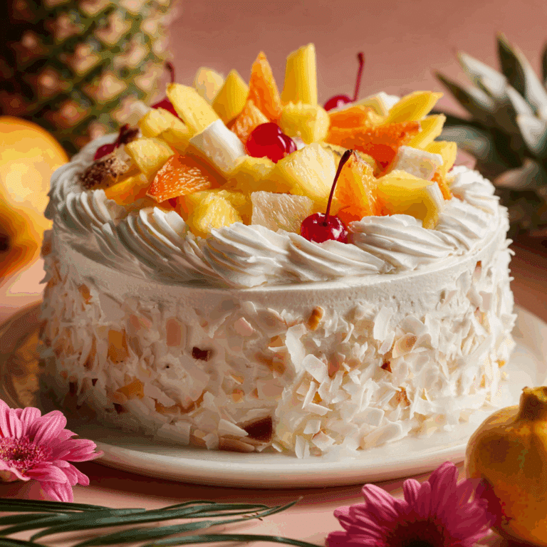 Tropical Fruit Medley Cake