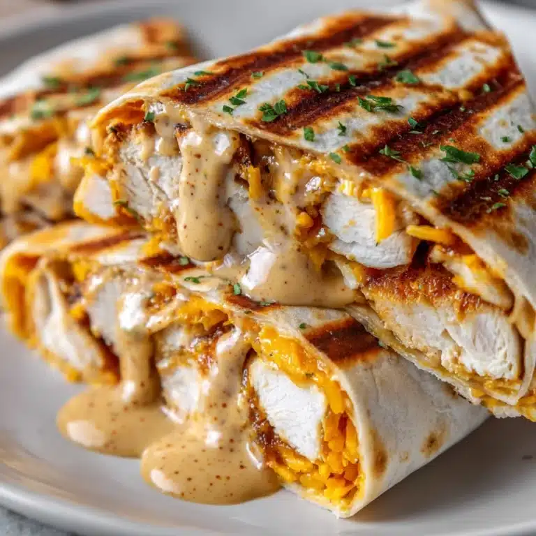 Cheesy Garlic Chicken Wraps Recipe