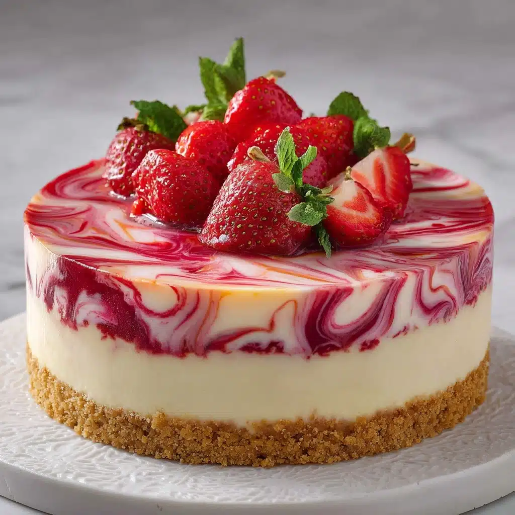 Strawberry Swirl Cheesecake Recipe