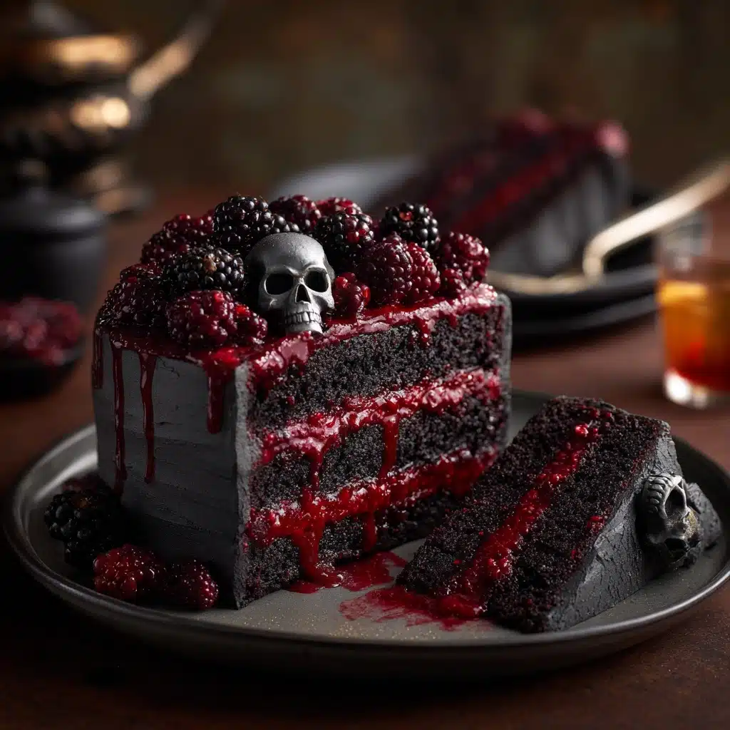 Spooky Black Velvet Halloween Cake Recipe - Recipe Image