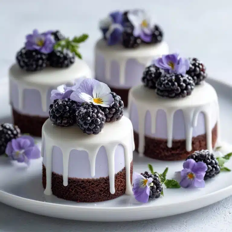 Mini Blackberry Mousse Cakes Recipe