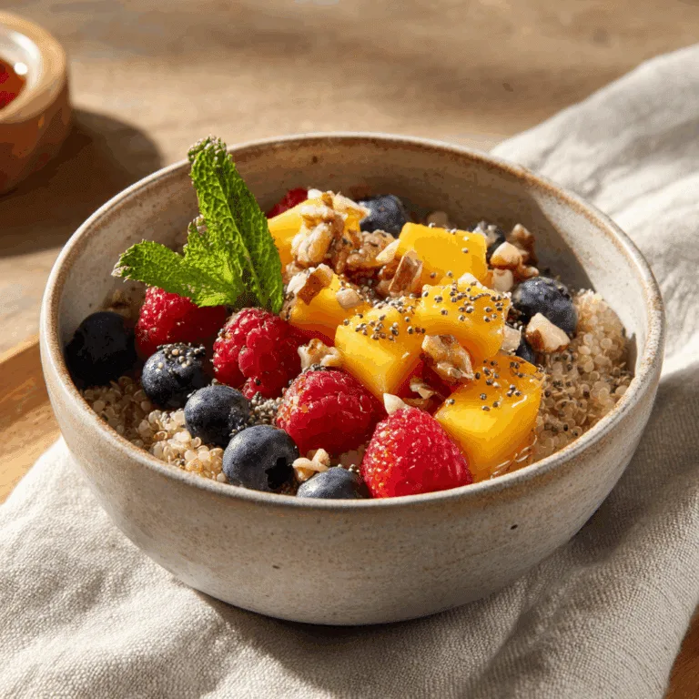 Quinoa Breakfast Bowl with Nuts