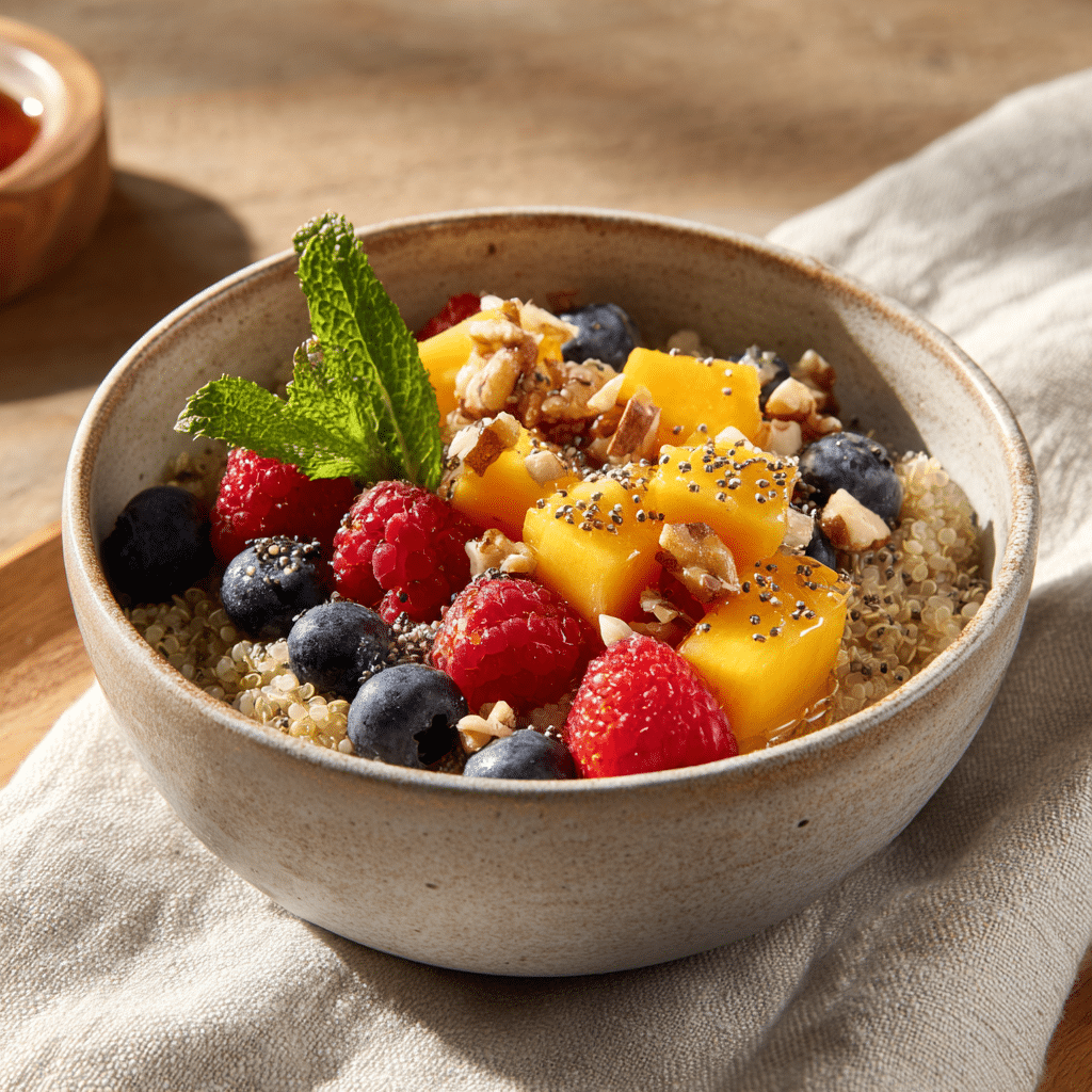 Quinoa Breakfast Bowl with Nuts