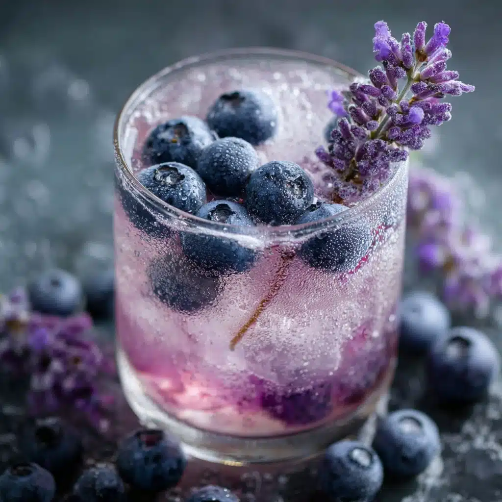 Blueberry Lavender Spritz Mocktail Recipe - Recipe Image