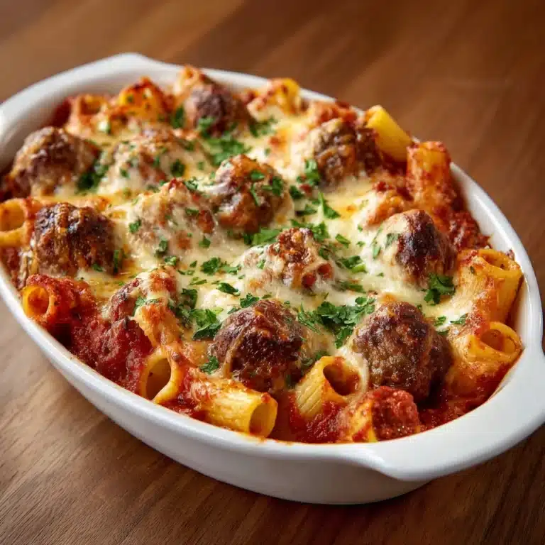 Baked Ziti with Meatballs Recipe