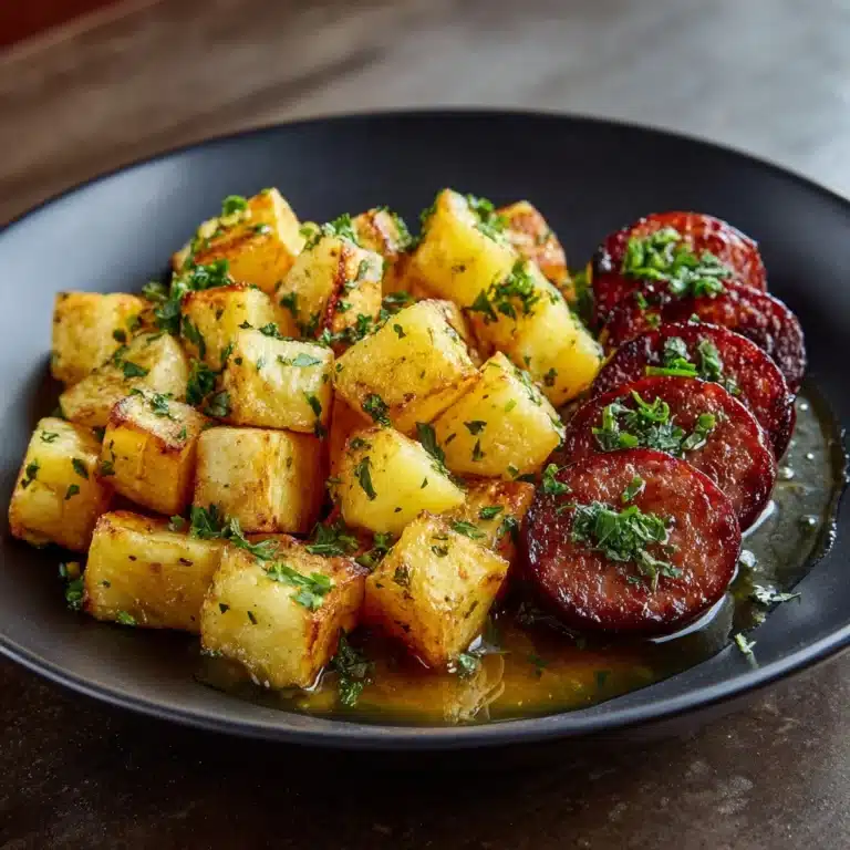Sausage and Sweet Potatoes with Honey Garlic Sauce Recipe