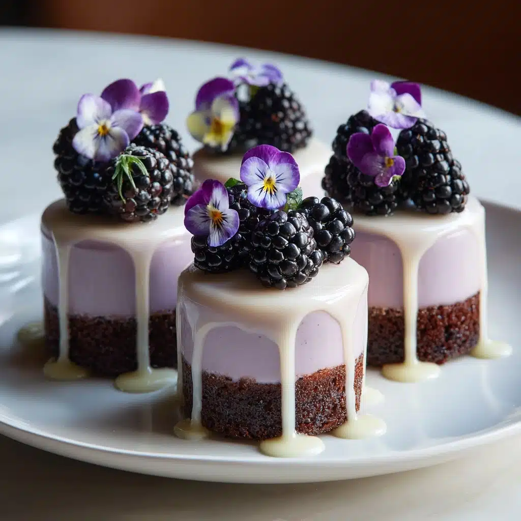 Mini Blackberry Mousse Cakes Recipe - Recipe Image