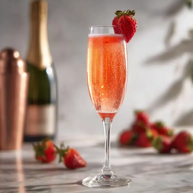 Strawberry Mimosas Mocktail Recipe