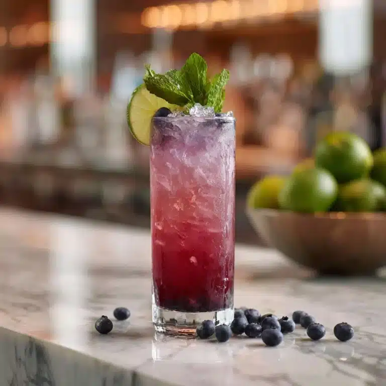 Blueberry Lavender Mojito Mocktail Recipe