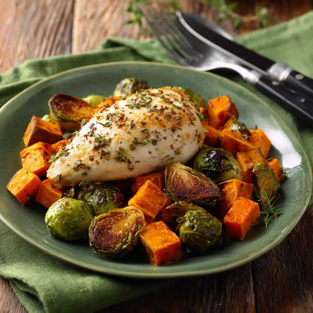 Maple Mustard Sheet Pan Chicken and Fall Vegetables Recipe - Recipe Image