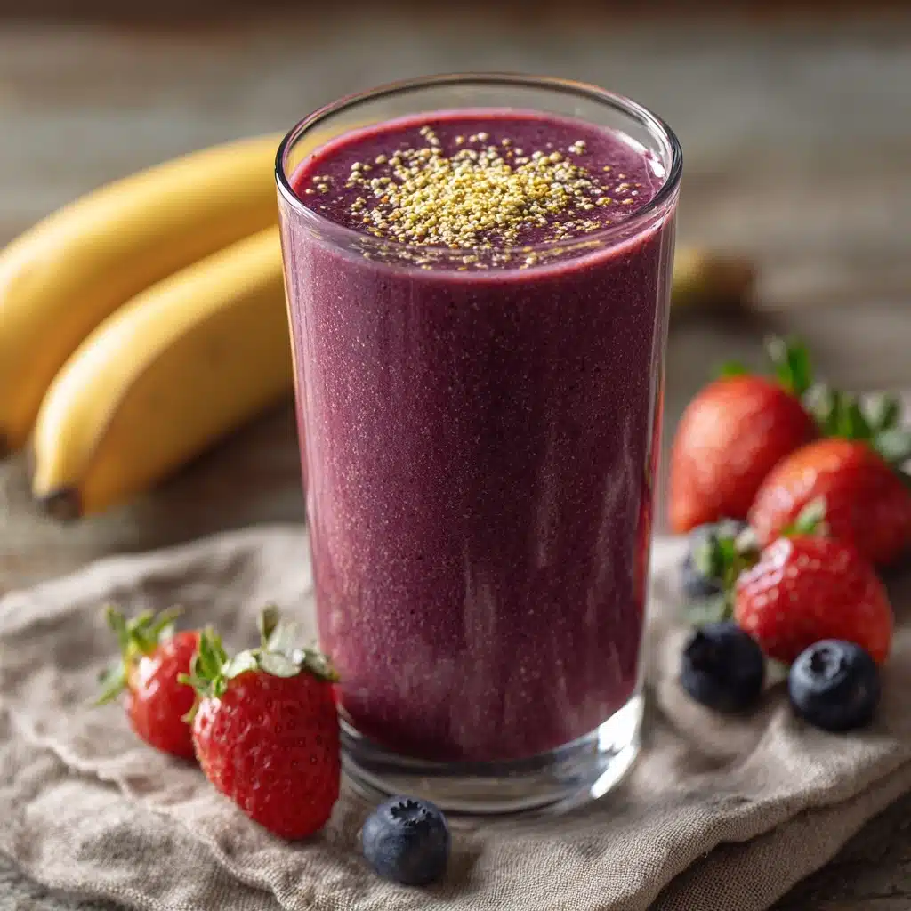 Berry Smoothie with Flaxseed - Recipe Image