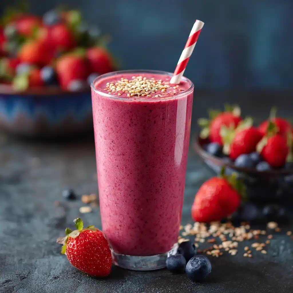 Berry Smoothie with Flaxseed - Recipe Image