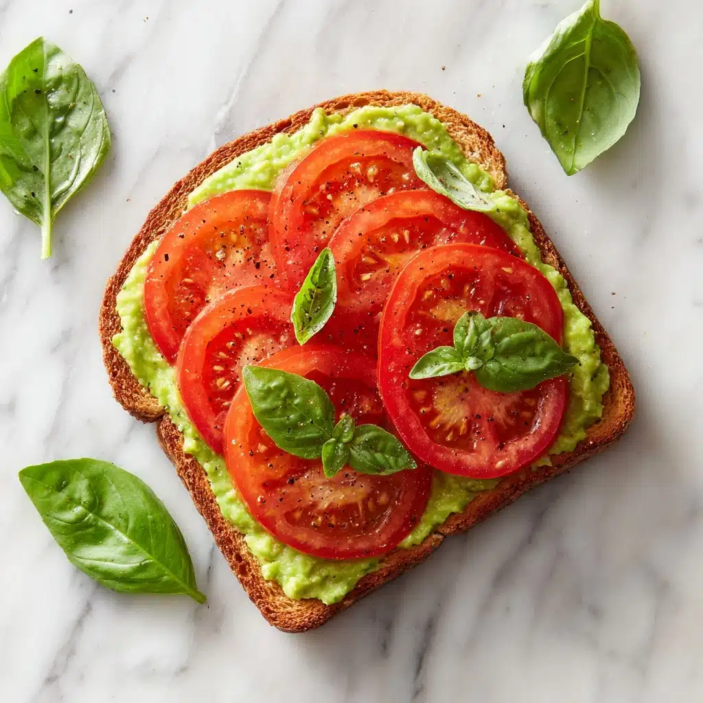 Avocado Toast with Tomato and Basil