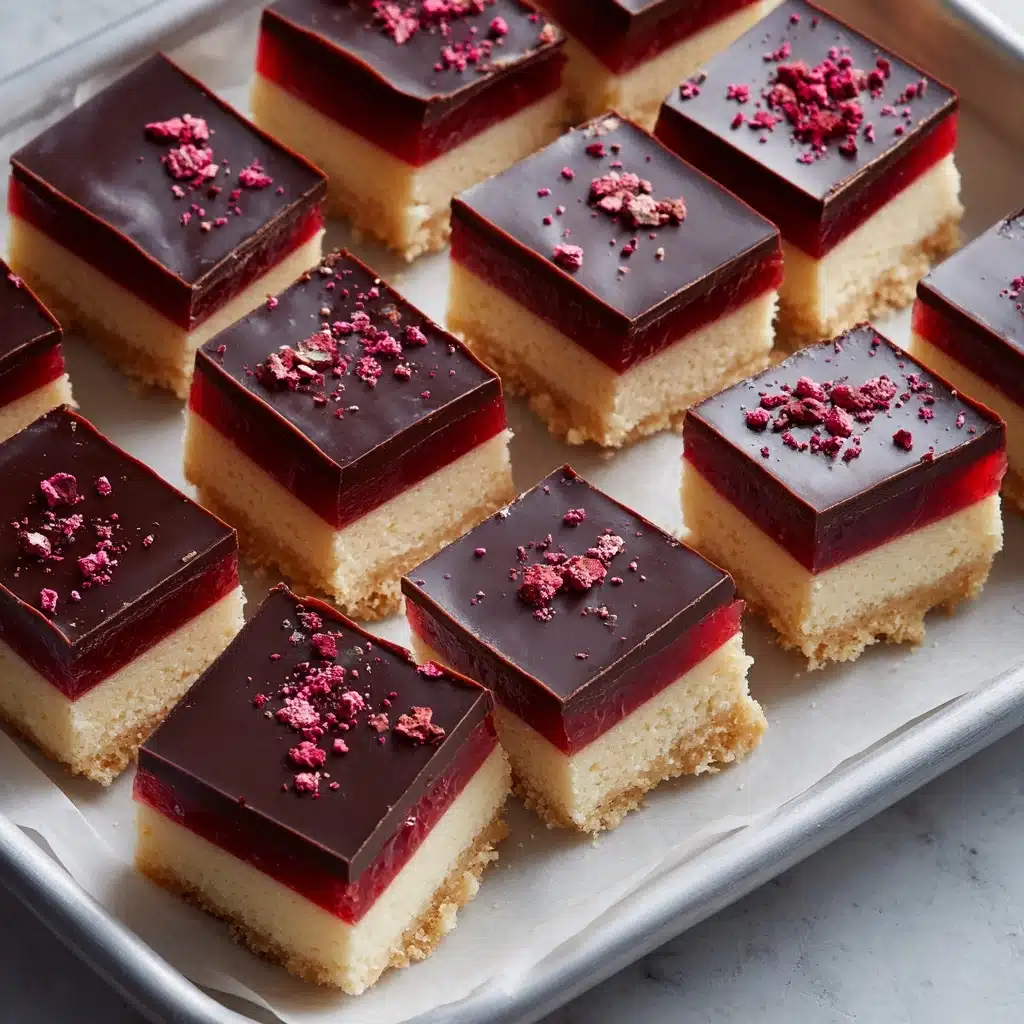 Raspberry Caramel Millionaires Shortbread Recipe - Recipe Image