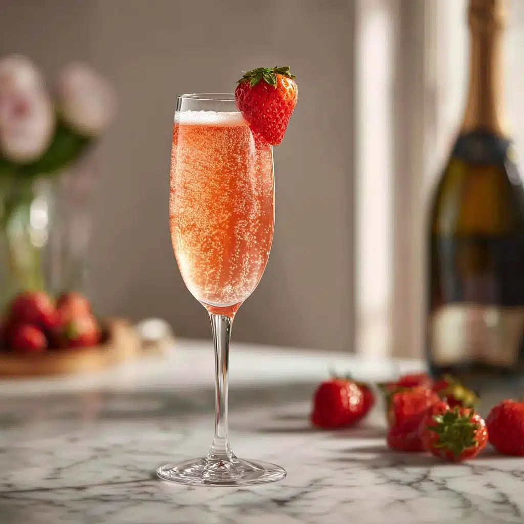 Strawberry Mimosas Mocktail Recipe - Recipe Image