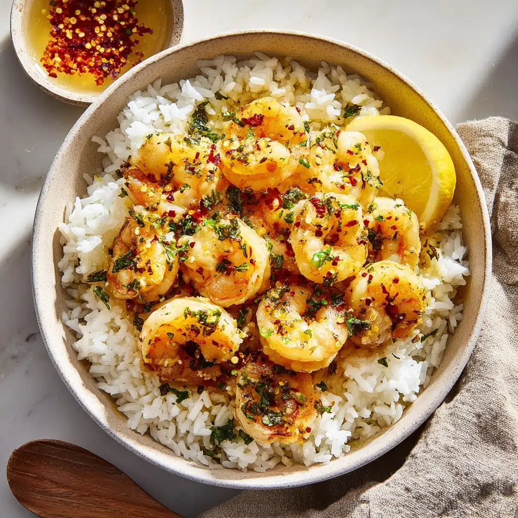 Garlic Butter Shrimp Rice Recipe - Recipe Image