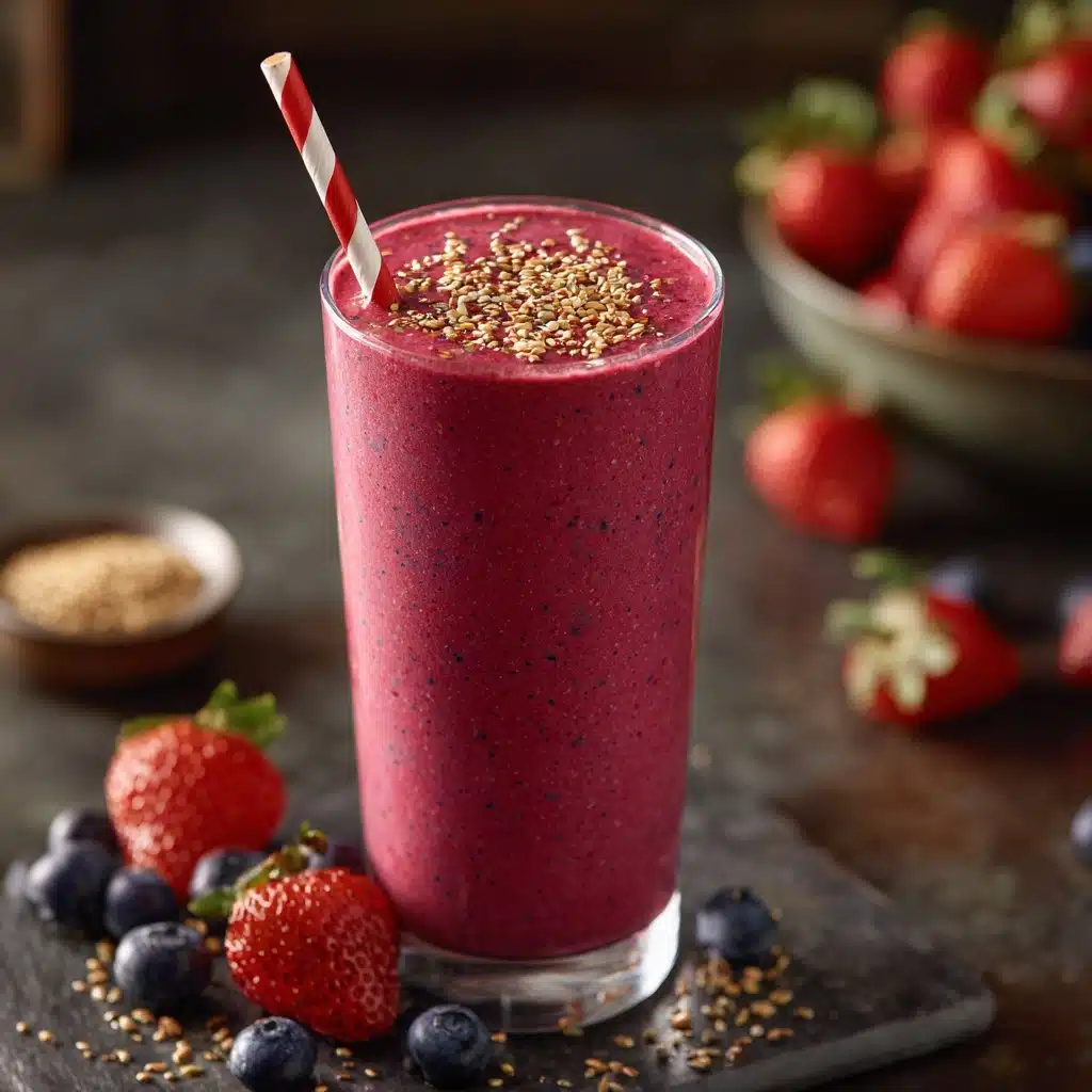 Berry Smoothie with Flaxseed