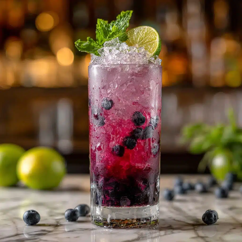 Blueberry Lavender Mojito Mocktail Recipe - Recipe Image