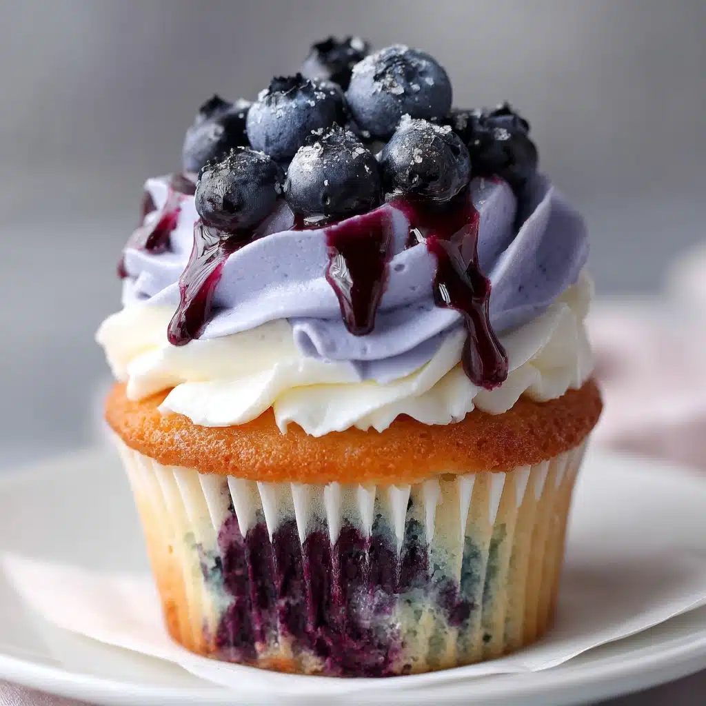 White Chocolate Blueberry Cupcakes Recipe - Recipe Image